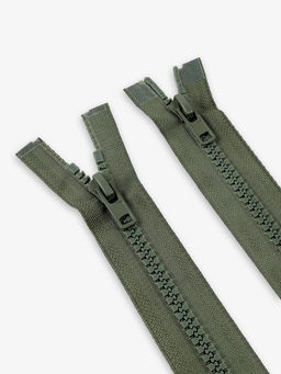 Цена за 10 шт. Молния «Трактор», №8, разъёмная, 2 замка, замки автомат, 100 см, хаки