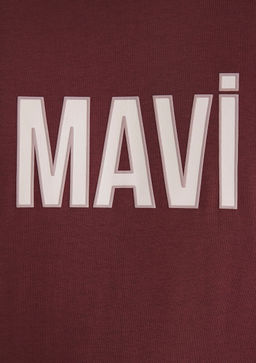 Mavi Logo Bask?l? Bordo Tisort  фото 7