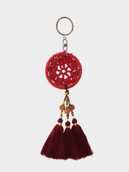 Брелок «Ловец снов», 19 см, бордовый