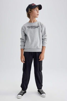 Erkek Cocuk Kargo Jogger Paca Parasut Pantolon - Defacto фото 4