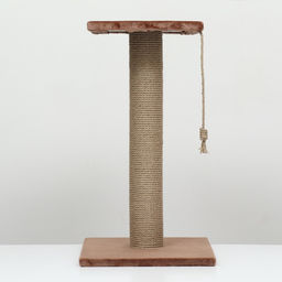 Когтеточка-столбик, 10, с площадкой, КД-37, джут 35 х 35 х 64 - Simaland фото 9