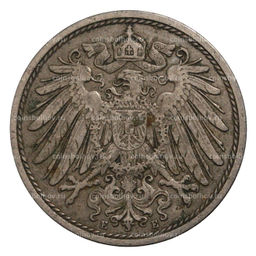 Монета 10 пфеннигов 1909 года Е Германия