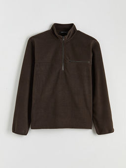 Dik Yaka Polar Erkek Sweatshirt