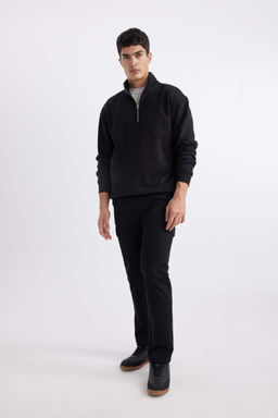 Длинные брюки из твила прямого кроя с карманами-карго стандартного кроя - Defacto фото 3