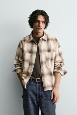 TEXTURED CHECK SHIRT - Zara фото 9