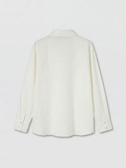 Keten Kar???ml? Oversize Kad?n G?mlek