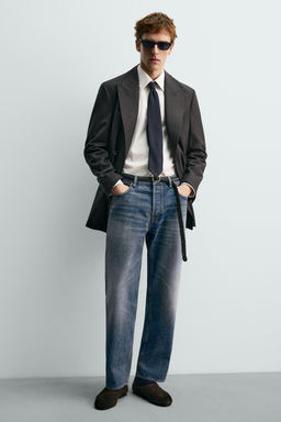 ZAPATO PIEL SUELA VIBRAM® AARON LEVINE X ZARA / Marr?n