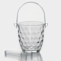 Ведро для льда «Верона», 700 мл, с щипцами, стекло, прозрачное