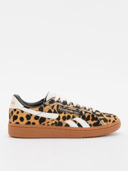 Женские кеды REEBOK CLUB C GROUNDS UK Артикул 4493683, леопардовый принт