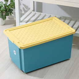 Контейнер для хранения игрушек на колесах Follow Me, 57 л, пластик, синий - Simaland фото 3