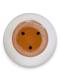 Горшок цветочный с поддоном 2,5 л, d18/h16 см капучино керамика, "Туман" (М)