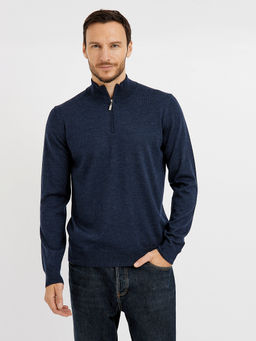 водолазка мужская базовая из шерсти с молнией - Glenfield фото 5