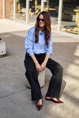 Рубашка оверсайз в полоску хлопковая