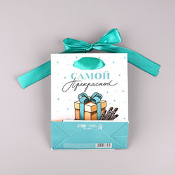 Цена за 3 шт. Пакет ламинированный с лентой Самой прекрасной, S 12?5.5?15 см