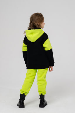 886Д Костюм детский "Черный/салатовый"
