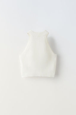 RIBBED HALTER TOP - Zara фото 6
