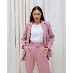 Брюки женские прямые MIST: Pants, размер 42, розовые
