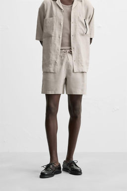 100% LINEN BERMUDA SHORTS - Zara фото 11