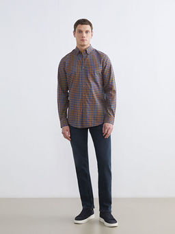 Regular Fit Ekose Poplin Erkek G?mlek