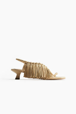 Sandalias de tac?n con flecos