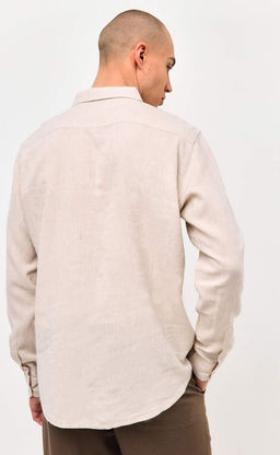 Рубашка д/р лен F111-0450-1 beige - Fine joyce фото 6