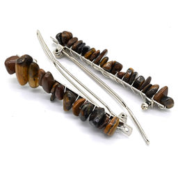 Заколка для волос с тигровым глазом 6,5*0,8*1,3см