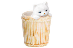 Вазочка п/зубоч. 5,5*5,3*8 см 65 мл Кошечка в кадушке цветная - Elan gallery фото 11