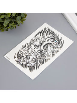 Цена за 2 шт. Переводная тату на тело чёрная Театр, 12?19 см