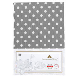 Скатерть 200х145см Горох серый, длина стола до 160см, на 6-8 персон, хлопок Оптима 171г/м2, упаковка классическая 28х41см, Домашняя мода (Россия)  фото 5