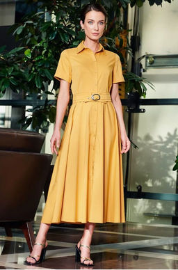 Платье из однотонного хлопка - Tantino фото 19