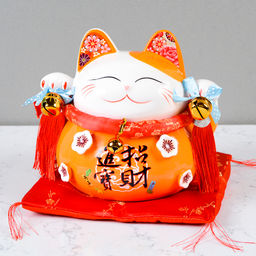 Копилка Кот манэки-нэко на коврике 17 см / 6731 /уп 18/ - ГалеонТрейд фото 5