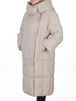 8892 LT. BEIGE Пальто зимнее женское (200 гр. холлофайбер)