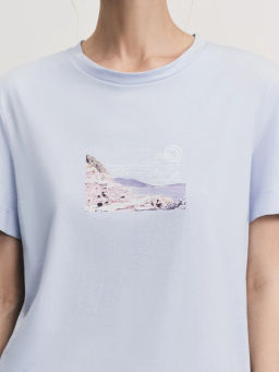 Футболка из хлопка с принтом / Zarina  фото 6