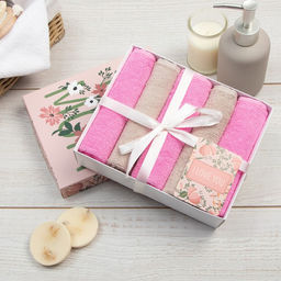 Набор махровых полотенец Этель For mom 30×30 см - 5 шт., 100% хлопок 340 г/м²