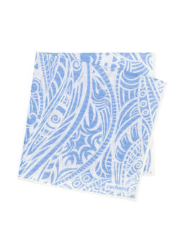 Синий льняной платок Синий льняной платок