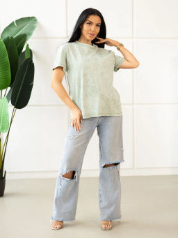 Футболка женская, цвет зеленый