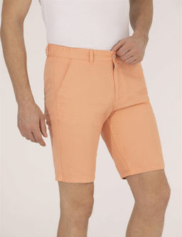 Turuncu Slim Fit Keten Kar___ml_ Bermuda _ort - Pierre cardin фото 6