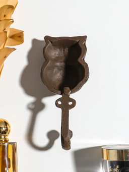 Крючок декоративный чугун "Упитанный филин" 16х7х4 см