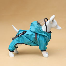 Комбинезон для собак, демисезонный с козырьком, размер S (ДС 28, Ог 41, ОШ 31 см), голубой - Simaland фото 17