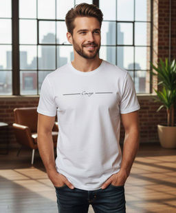 KM1889 Футболка (хлопок) БЕЛЫЙ