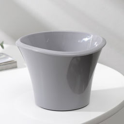 Цена за 2 шт. Кашпо для цветов со вставкой «Лагуна», 600 мл, d=13 см, h=9 см, цвет серый