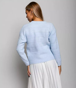 Джемпер #КТ299, светло-голубой - Dommod фото 4