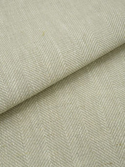 Льняной жаккард Елочка цв.натуральный, ш.1.5 м, лен-100%, 280гр/м.кв - Купава фото 4