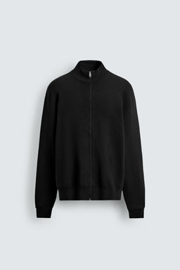 CHAQUETA PUNTO CREMALLERA / Negro