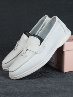 03-B416-2 LT. BEIGE Лоферы женские (натуральная кожа)