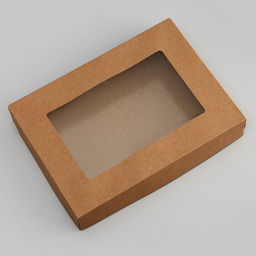 Цена за 20 шт. Коробка складная, с окном, крафт, 28?20?5 см - UPAK LAND фото 3