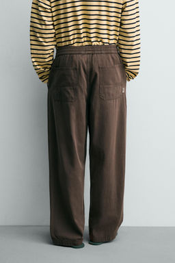 PANTAL?N RELAXED FIT ESPIGA / Marr?n - Zara фото 3