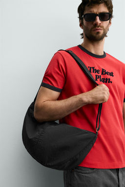 BOLSO HOMBRO NYLON M / Negro