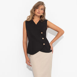 Жилет приталенный, Теперь ты босс (black)