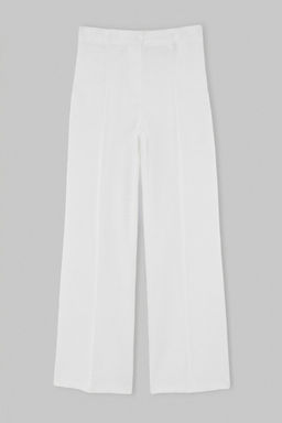 Beyaz Nerv_r Detayl_ Wide Leg/Geni_ Pa_a Pantolon TWOSS26PL00247 - Trendyolmilla фото 2